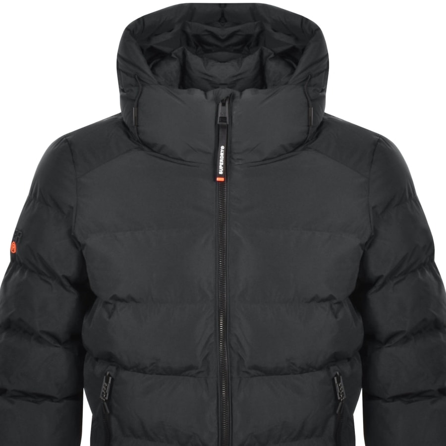 Superdry Hooded Sports Puffer Jacket Grey